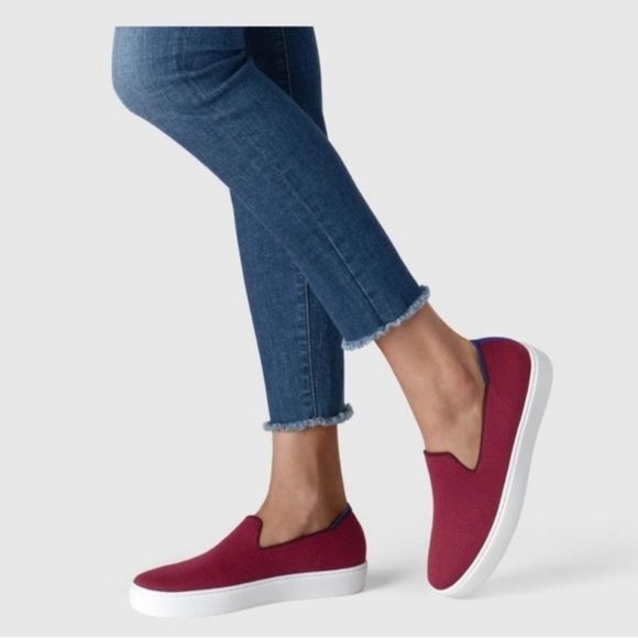 Rothy's Red Slip-On Sneakers - Picture 1 of 10